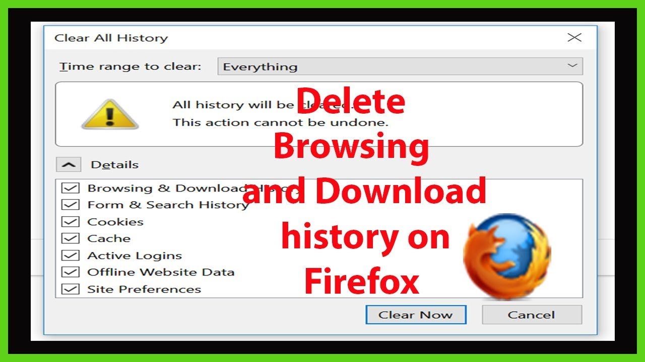 how to clear history mozilla firefox