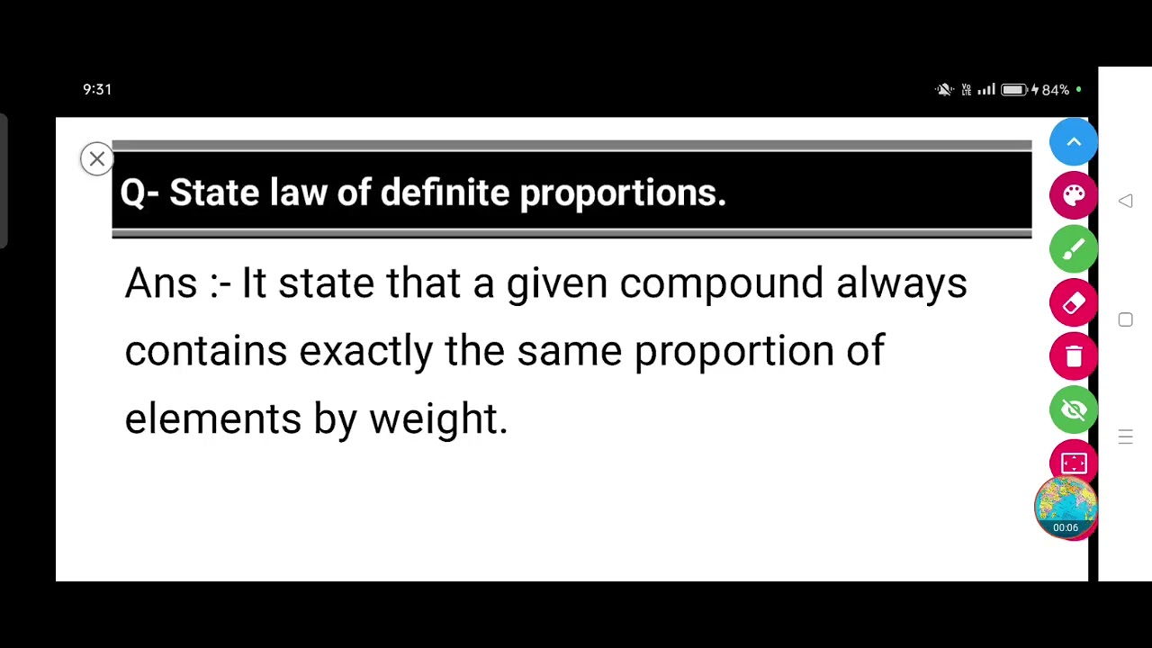 State law of definite proportions.