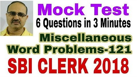 Miscellaneous Questions-121 Mission SBI CLERK 2018 | Mock Test | Unique Solution