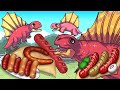 Jurassic World Dinosaur Mukbang Animation Dimetrodon eating sausage