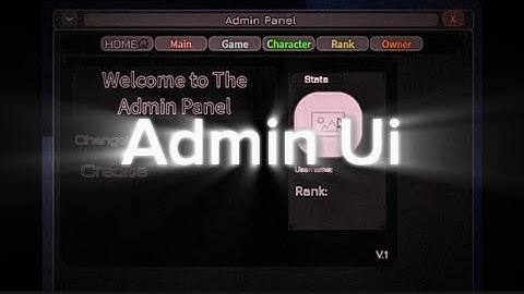 My Admin UI Test | Roblox Studio