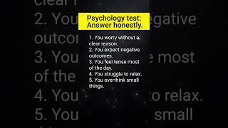 Psychology Test: How Anxious Are You?#shorts #psychology #anxiety #mentalhealth #mind