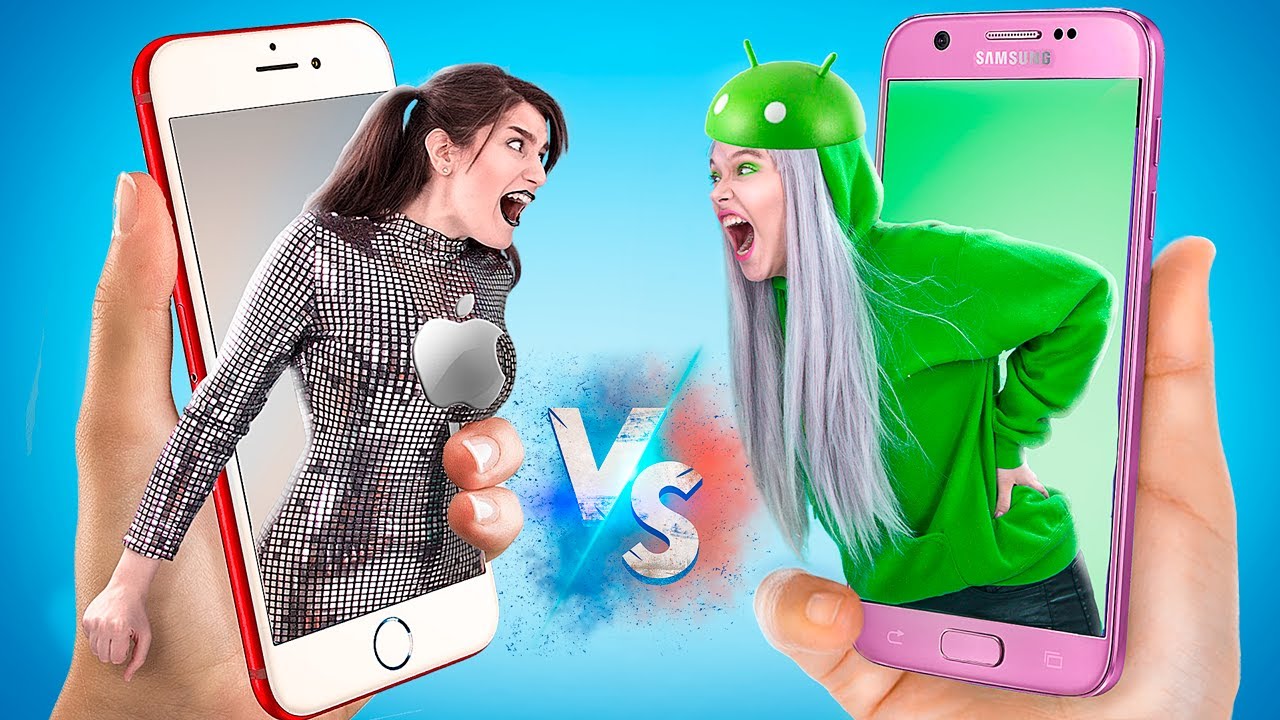 Cô Nàng Iphone Vs Cô Bạn Android! Khi Đồ Vật Hóa Người Thật