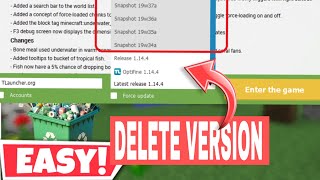 How To Delete TLAUNCHER MINECRAFT VERSION | clear old version from t-launcher easy step screenshot 3