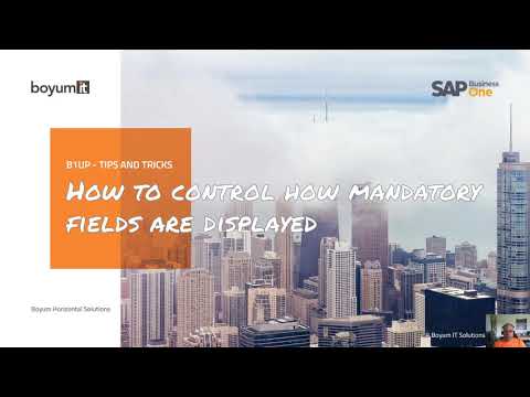B1UP Tip: How to control how mandatory fields are displayed