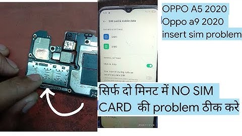 Oppo a5 2020 sim not working || oppo a9 2020 no sim card problem #simnoteworking #opposiminsert