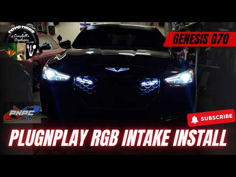 Vídeo tutorial detalhado de instalação de entradas de ar RGB Plug and Play no Genesis G70