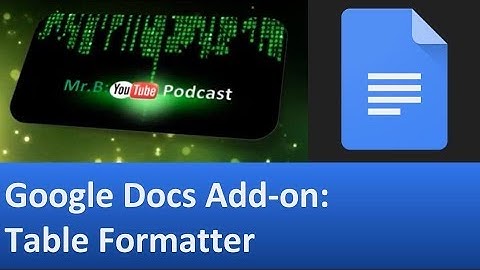 Google Docs Table Formatter