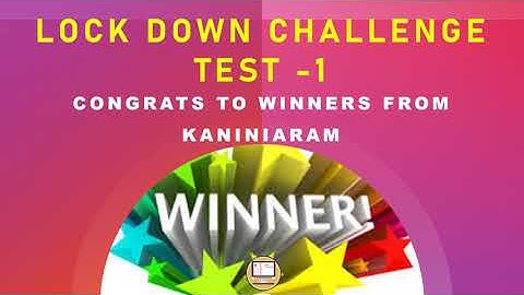WINNER || LOCKDOWN CHALLENGE TEST 1 WINNERS || 12TH COMPUTER SCIENCE
