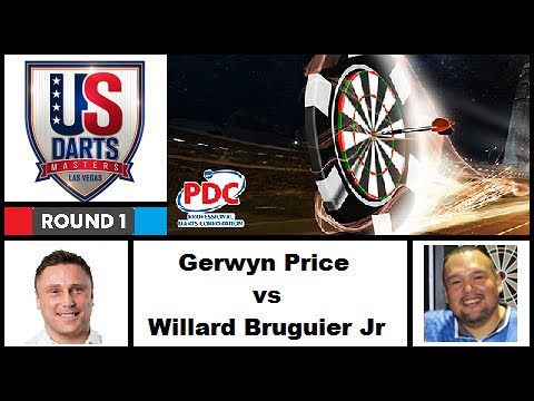 darts distance Round 1 [2of8]: Gerwyn Price v Willard Bruguier - U.S Darts Masters 2017 HD 1080p