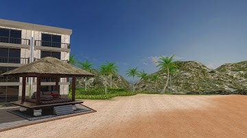 Beach Resort 3D Model Scene
