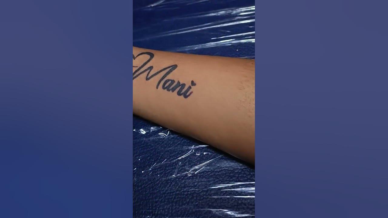 mani name tattoo #shorts #tattoo #karaikudi #trending - YouTube