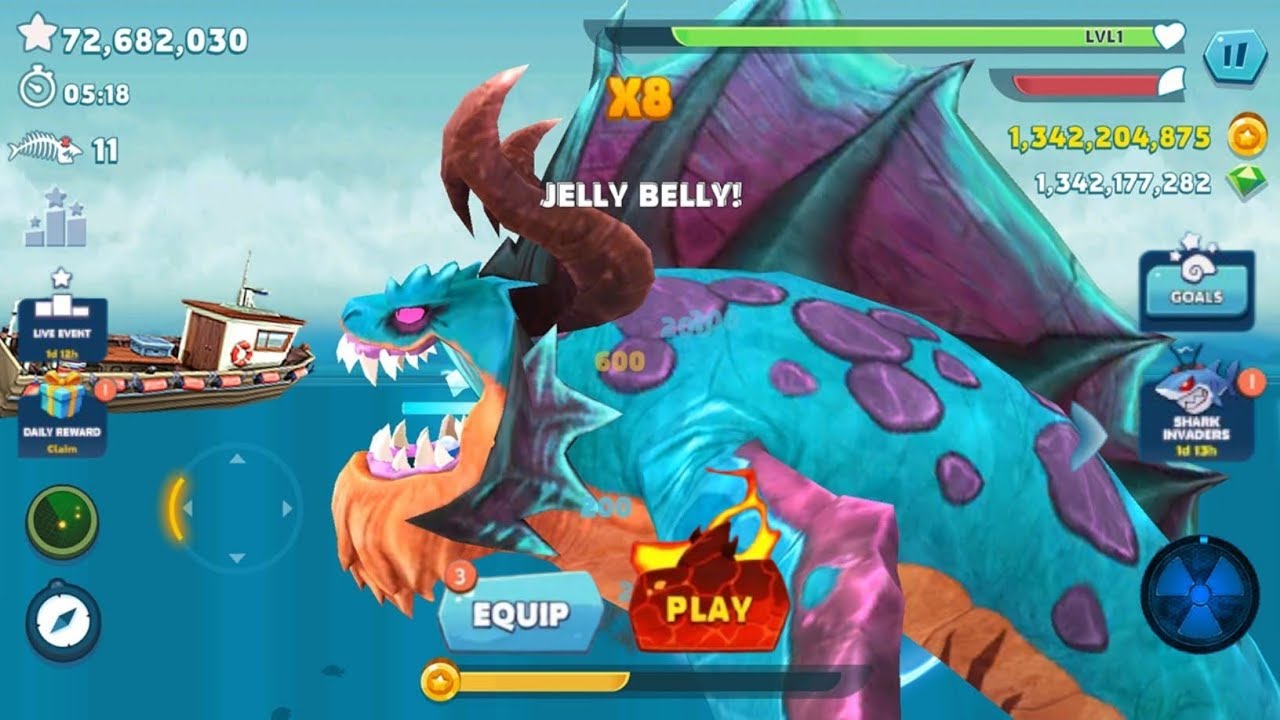 ✅Giant Monster Enemy Sharknork vs Everything 😈 | Hungry Shark Evolution
