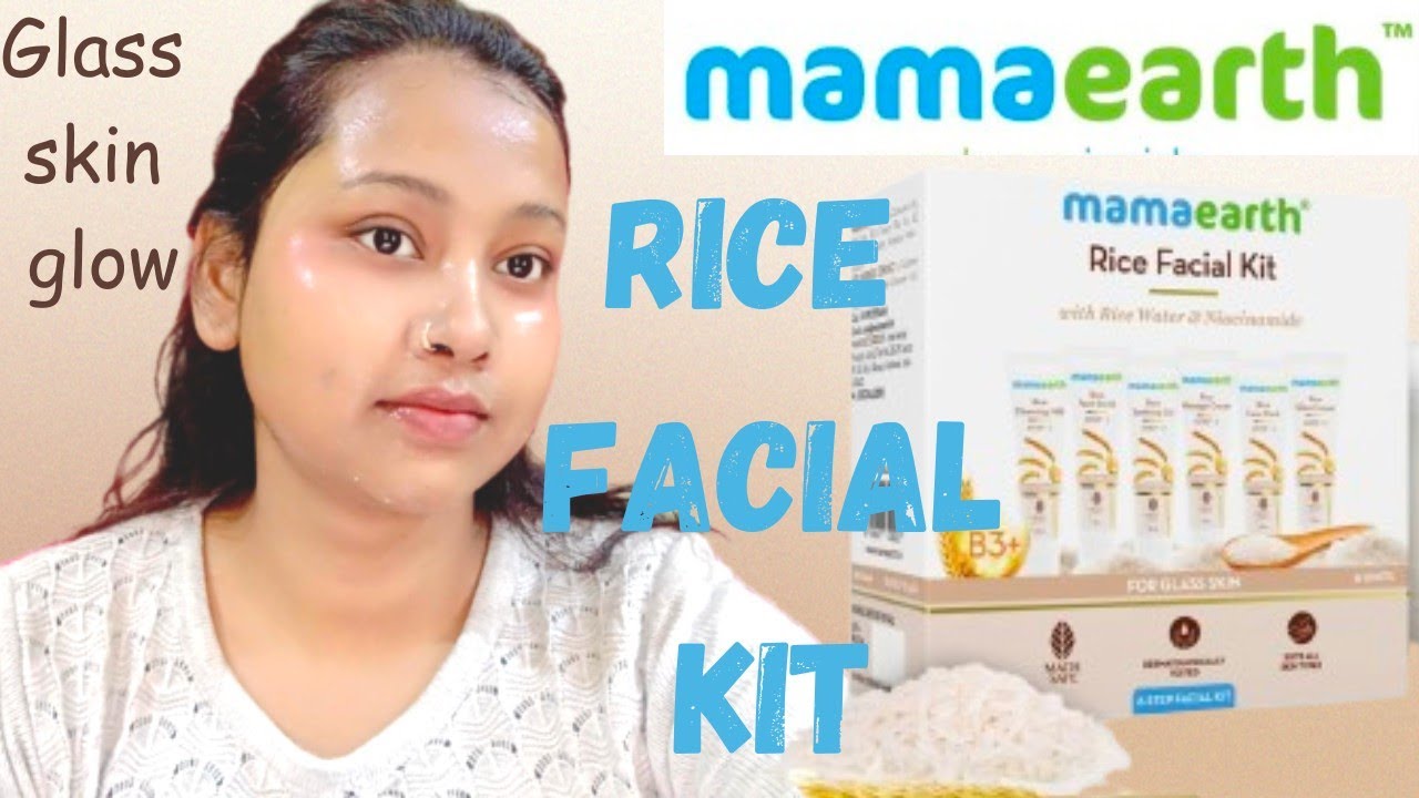Mamaearth rice facial kit review glass like facial at home glass