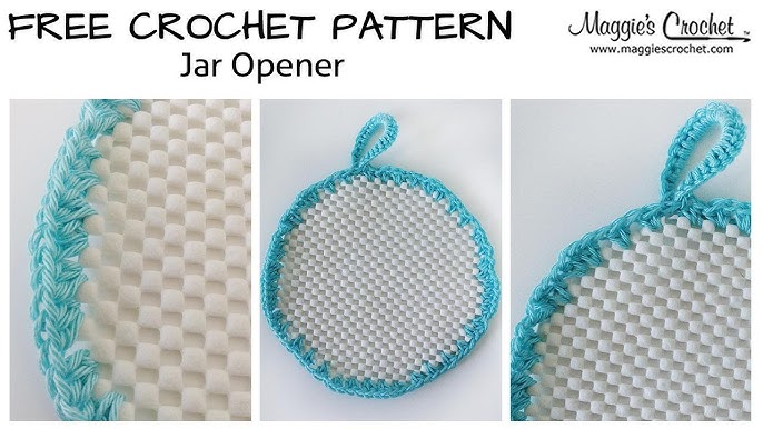 Jar Opener, Non-slip Bottle Lid Gripper, Handmade Crochet Arthritis Kitchen  Helper 