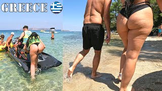 BIKINI BEACH | Greece Thassos beach walk | Beach vlog 4K60