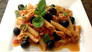 MACARRONES CON ATÚN Y TOMATE | Recetas de Cocina