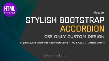 🎨 Stylish Bootstrap Accordion – CSS Only Custom Design
