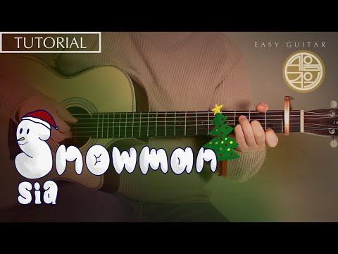 🎄<strong>Sia</strong>(시아)의 Snowman 을 기타로 치는방법! [쉬움주의 l 강좌 l Guitar Lesson l Tutorial l 통기타 초보]