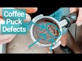 How to identify coffee extraction defects by examining your coffee puck