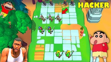 NOOB vs PRO vs HACKER in MERGE MASTER HERO with SHINCHAN and CHOP | AMAAN-T