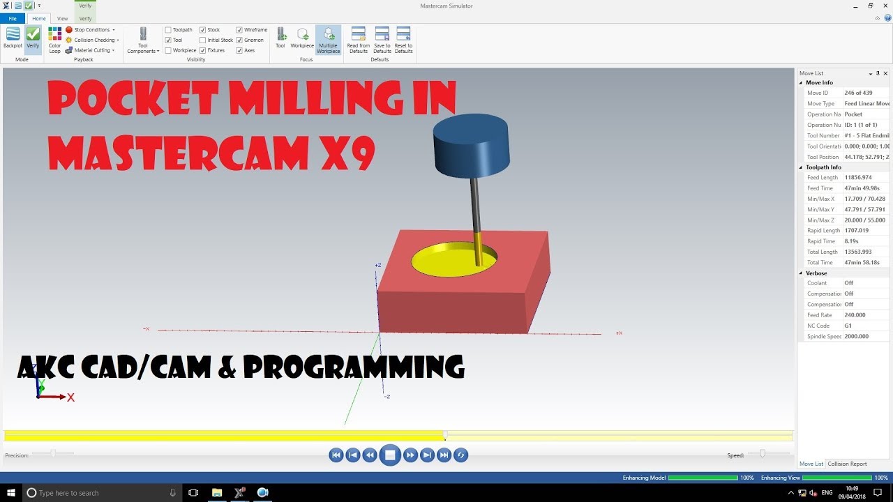 plunge mill pocket in mastercam x9 plunge mill pocket in mastercam x9