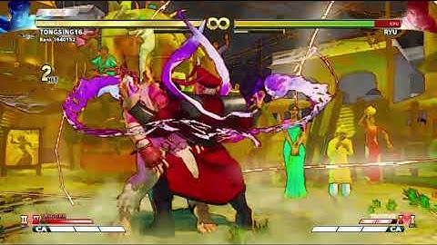 STREET FIGHTER 5 CHAMPION M. BISON BASIC COMBO (HARDEST LEVEL) TRAINING MODE  CONTROLLER MODE