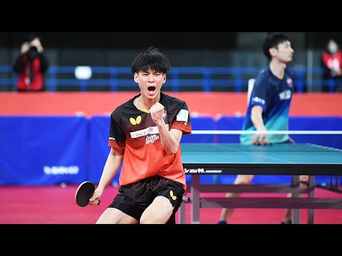 上田隼輔 横断幕 2022年全日本卓球|男子シングルス 準々決勝 戸上隼輔 対 上田仁