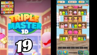 🏅 Triple Master 3D: Goods Sorting 🍒🥤🪆 LEVEL 19 🍄🧃🧸 Gameplay Walkthrough