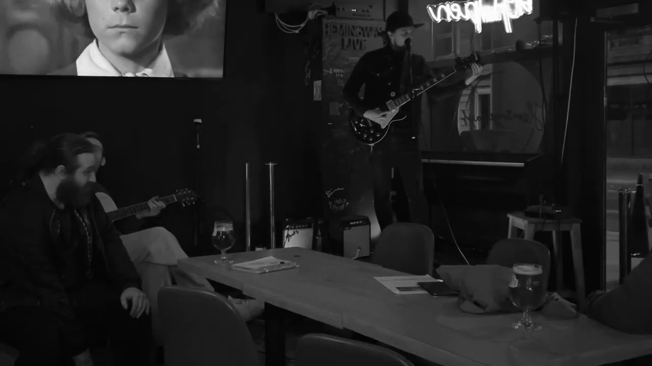 ALEXANDER EDWARDS - OPEN MIC, HEMINGWAYS, 2026 black and white