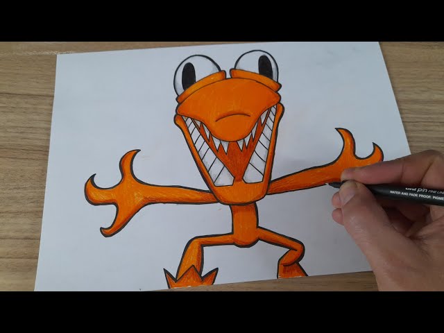 como desenhar o ORANGE de RAINBOW FRIENDS 