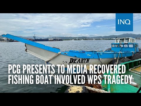 PCG presents to media recovered fishing boat involved WPS tragedy