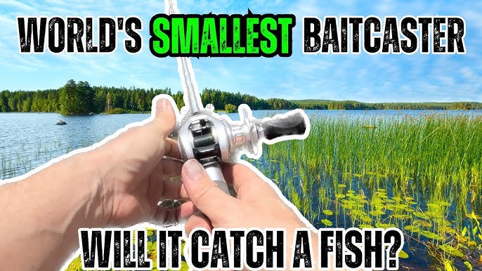 Tiny Baitcaster challenge telescopic rod #lakemonster #fishinglures  #bassfishing icast profishiency 