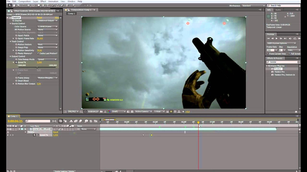 After Effects Twixtor Tutorial HighPrecision Slowmotion YouTube