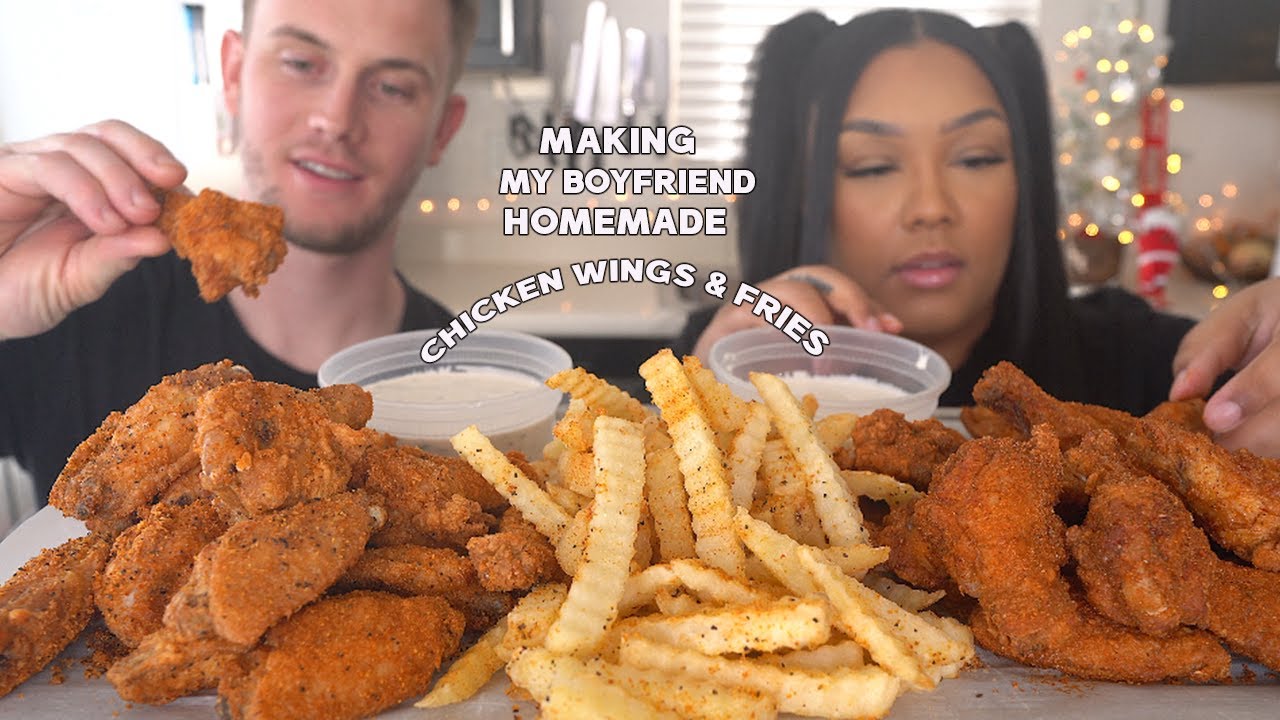COOKMAS DAY 5!! CRISPY CHICKEN WING & FRIES WITH CHRIS