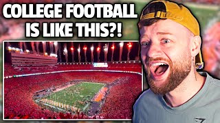 BRITISH GUY First Reaction to the BEST COLLEGE FOOTBALL TRADITIONS!