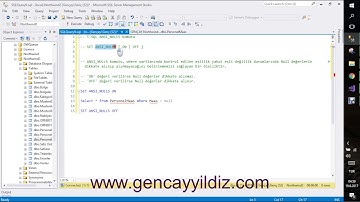 131-) T-SQL ANSI_NULLS Komutu