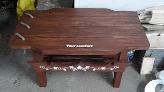 оригинальный стол своими руками handmade wooden table