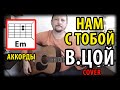 НАМ С ТОБОЙ - ВИКТОР ЦОЙ (ГРУППА "КИНО") COVER (АККОРДЫ) БОЙ И ТЕКСТ - В ОПИСАНИИ К РОЛИКУ