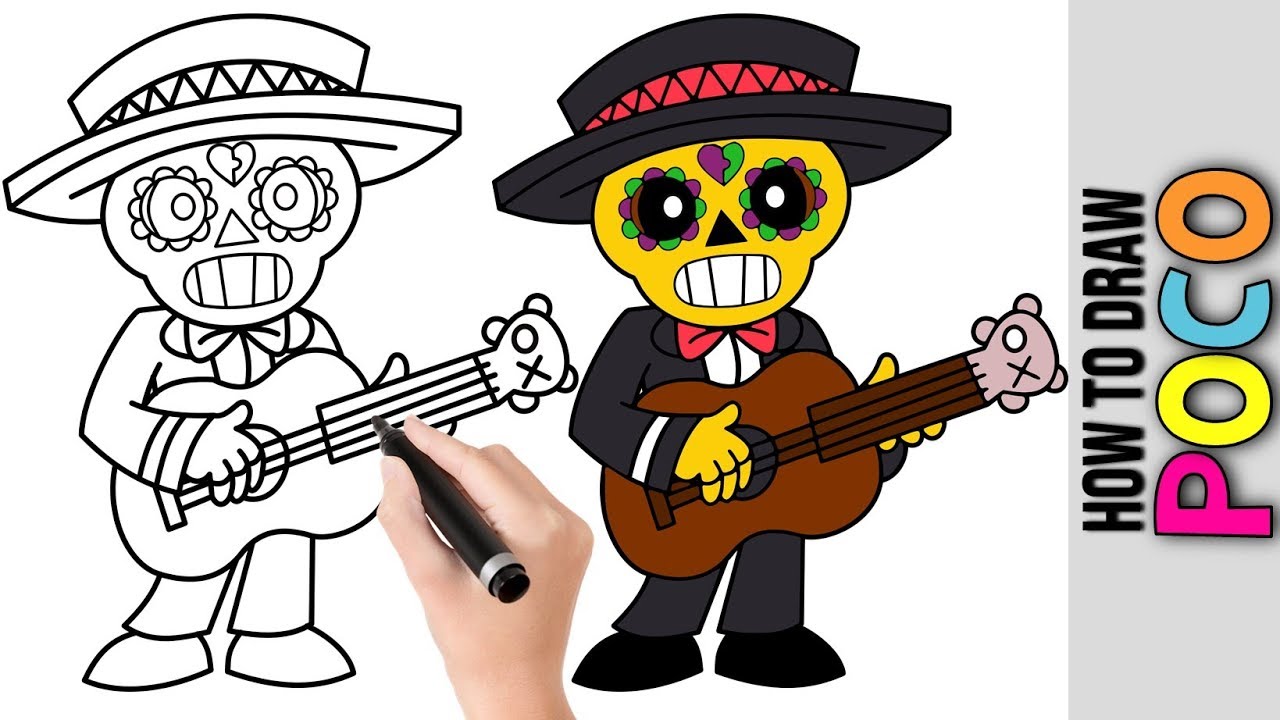 How To Draw Poco From Brawl Stars★ Cute Easy Drawings ...