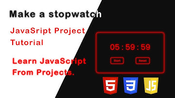 Make a Cool Neon Stopwatch using HTML CSS and Vanilla JavaScript | JavaScript Projects