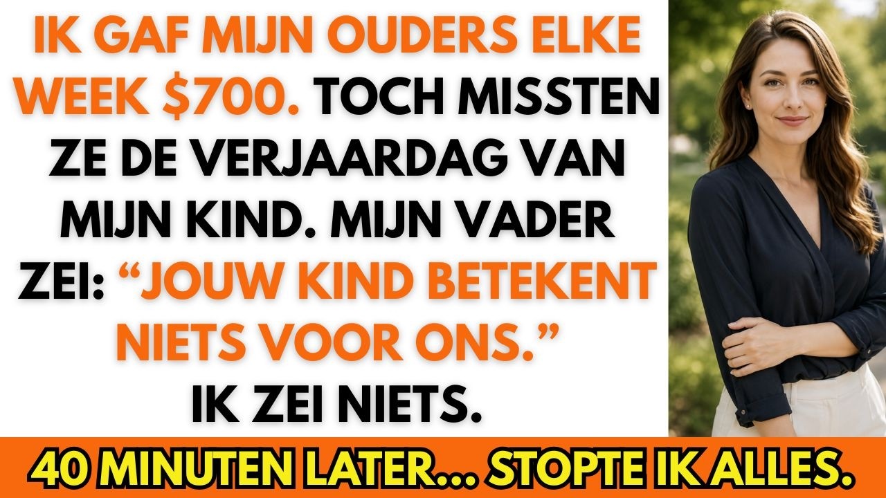 Ik zat aan de keukentafel na een nachtdienst, mijn handen nog koud van het ziekenhuis, toen mijn telefoon trilde. Een bericht van mijn vader. "Jouw kind betekent niets voor ons." Ik had net die...