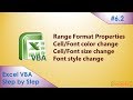 VBA Excel Macro - (6.2) - Range Formatting(Color,Size,Font)