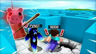 2 NADŠENCI UTÍKAJÍ Z BLUDIŠTĚ PŘED PIGGY V MINECRAFTU !! 🐷