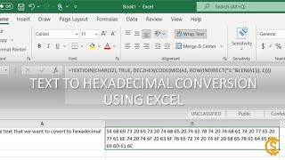 How to Convert Text to Hexadecimal using Excel screenshot 2