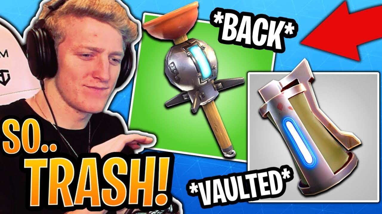 Tfue Reacts to *VAULTED* Grenades & *UNVAULTED* Clingers! - Fortnite Best and Funny Moments