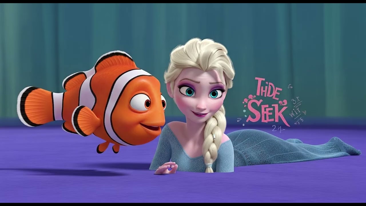 Прятки Эльзы и Рыбы-Клоуна – Весёлое океанское пение 🐠🌊