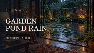 Soft Rain on a Garden Pond | Gentle Water Sounds for Sleep (1 Hour) screenshot 2