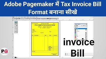 Learn to make Tax Invoice Bill Format in Adobe Pagemaker || How to Make Invoice Bill Format Ready