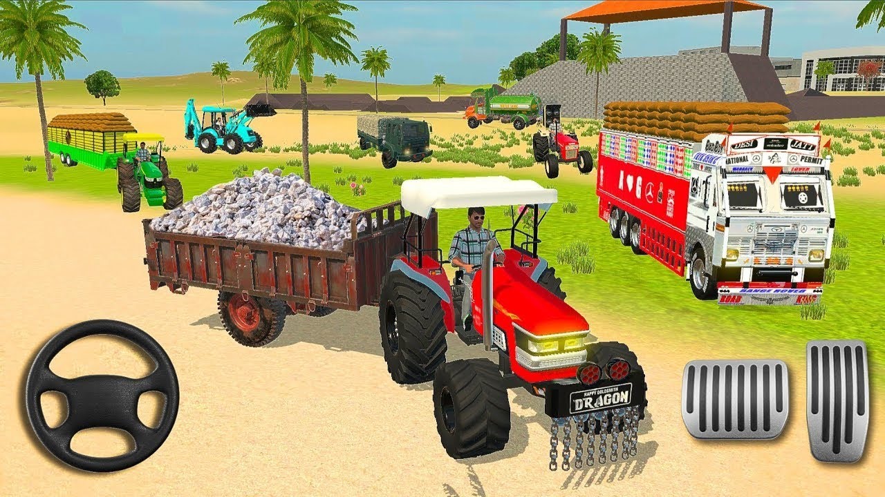 🔴Drive New JCB and Uploading🪨🚜Stone From the Lorry 🌋 games🎮Game #truck #jcb#dumfer #games#driving